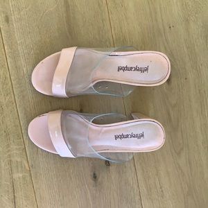 Jeffrey Campbell nude wedges/heels